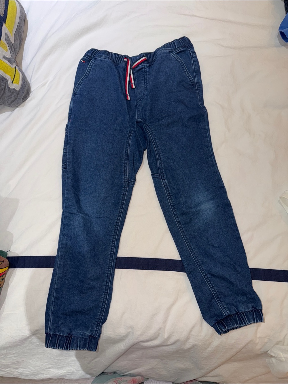 Tommy Hilfiger Dark Blue Jogger Pants with Red-White Drawcord